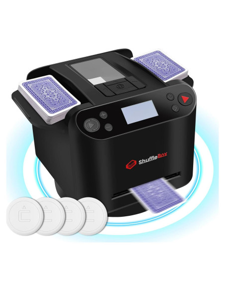 Barajador y Repartidor Automático ShuffleBox G1 Pro - Silencioso, Recargable, para Juegos de Mesa