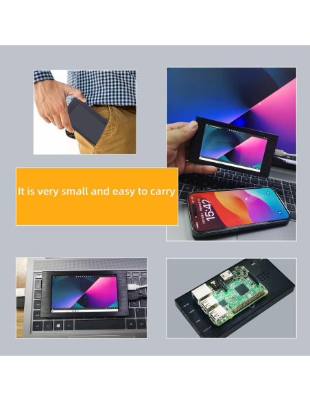 Monitor Táctil Mini VIEWMEI 5" HD 1280x720 HDMI