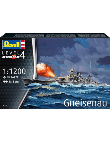 Revell Acorazado Gneisenau 1:1200 Kit de Modelo Plástico