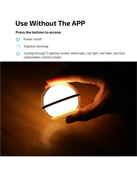 Lámpara de Mesa OLIGHT Esfera RGB 75 Lúmenes Control APP