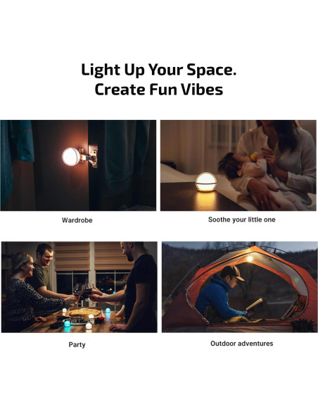 Lámpara de Mesa OLIGHT Esfera RGB 75 Lúmenes Control APP