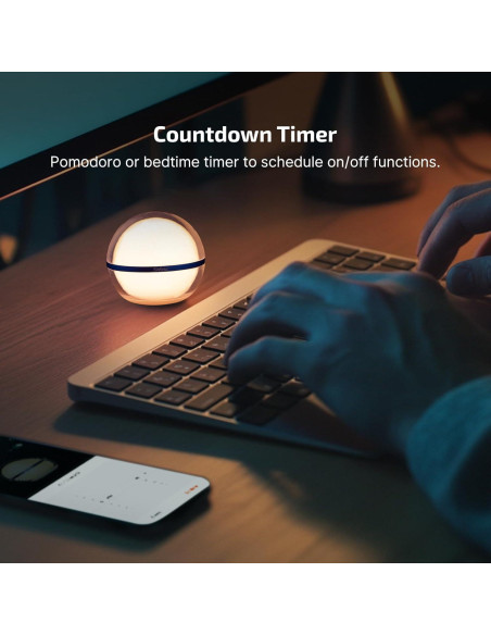Lámpara de Mesa OLIGHT Esfera RGB 75 Lúmenes Control APP