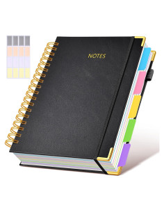 Cuaderno de espiral tapa dura Dilitego 300 páginas negro