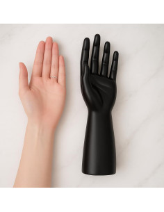 Par de Manos de Maniquí Negro para Exhibición de Joyería 2