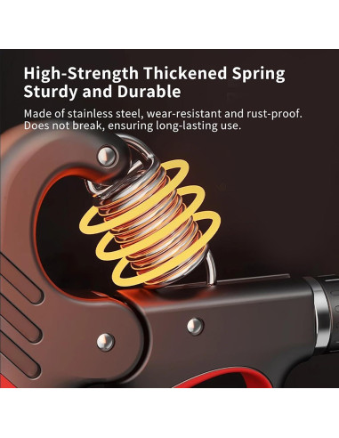 Fortalecedor de Agarre Hiyoga Ajustable 5-100KG con Contador