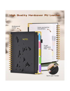 Cuaderno de espiral tapa dura Dilitego 300 páginas negro 2