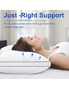 Almohada de Cama CHOKIT Queen 49.8x75.2 cm Suave y Soportiva 2