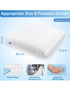 Almohada de Cama TranquilMoments Espuma Memoria Refrigerante 66.5x41.4cm 2