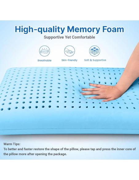 Almohada de Cama TranquilMoments Espuma Memoria Refrigerante 66.5x41.4cm