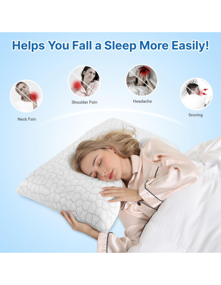 Almohada de Cama TranquilMoments Espuma Memoria Refrigerante 66.5x41.4cm