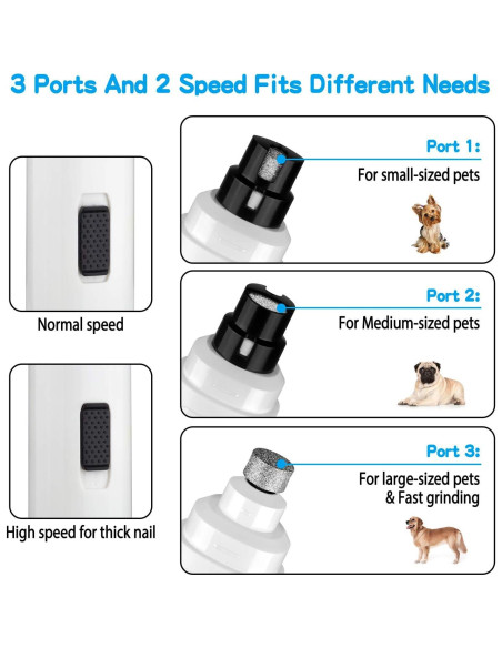 Amoladora de Uñas Eléctrica Casfuy N10 para Perros y Gatos