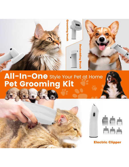 Aspiradora Acicalamiento Mascotas ubrobo PG10 12000Pa Bajo Ruido