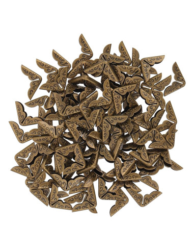 Protectores de Esquina Vintage EXCEART 100 Unidades Bronce