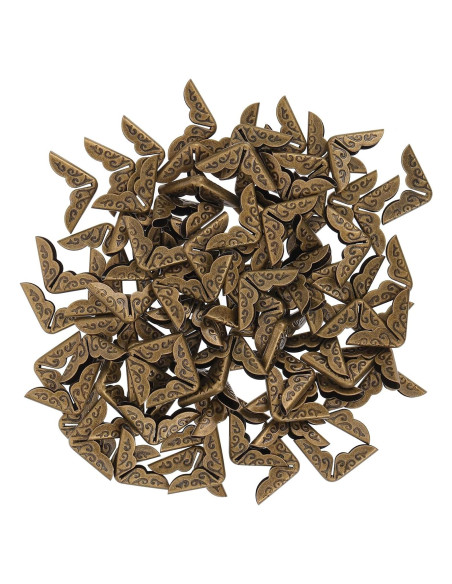 Protectores de Esquina Vintage EXCEART 100 Unidades Bronce