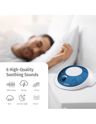Máquina de Sonido Homedics BD17212 Ruido Blanco Azul Compacta