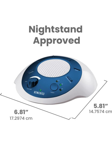 Máquina de Sonido Homedics BD17212 Ruido Blanco Azul Compacta