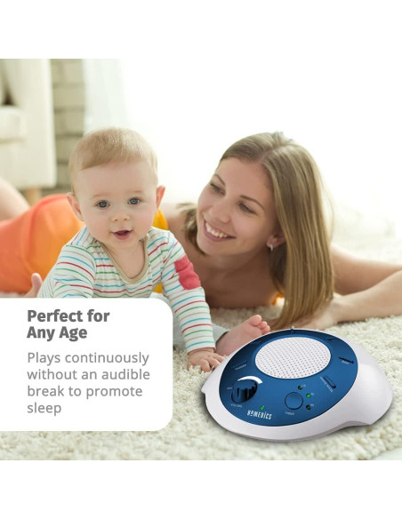 Máquina de Sonido Homedics BD17212 Ruido Blanco Azul Compacta