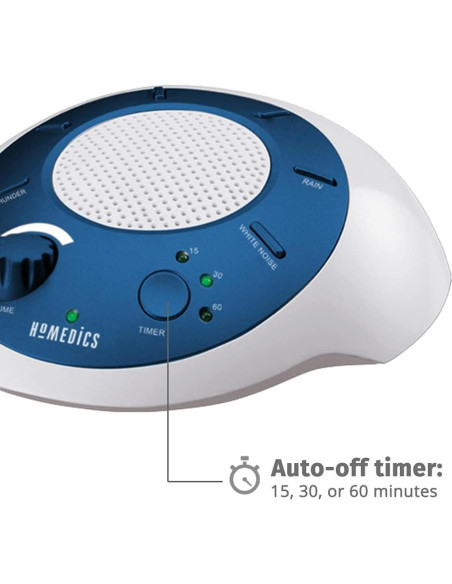 Máquina de Sonido Homedics BD17212 Ruido Blanco Azul Compacta