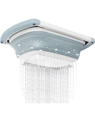 Colador Plegable QiMH 6 Cuartos Silicona Libre BPA Gris
