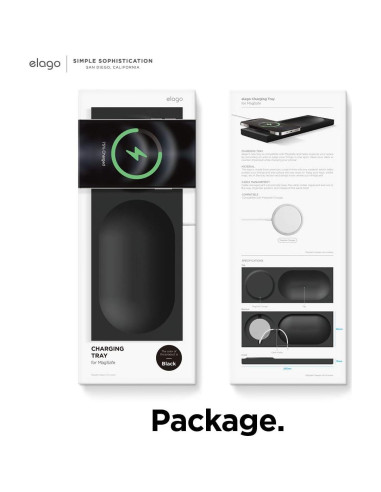 Bandeja de Carga Inalámbrica elago para iPhone y AirPods - Negro