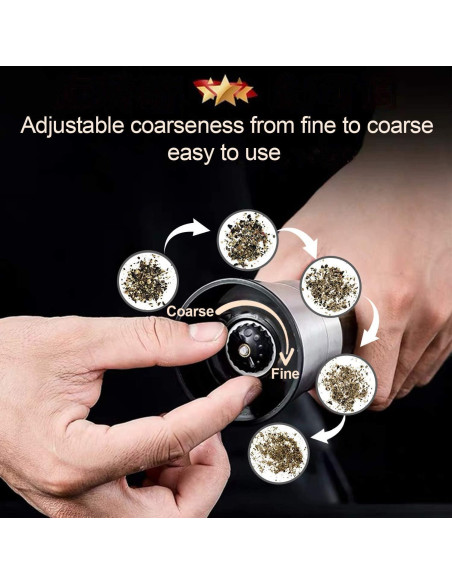 Juego de Molinillos de Sal y Pimienta LessMo - Acero Inoxidable y Vidrio