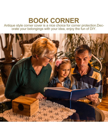 Protectores de Esquina Vintage EXCEART 100 Unidades Bronce