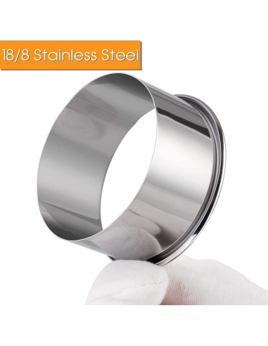 Juego de Cortadores de Galletas Redondos HULISEN - 11 Piezas Acero Inoxidable