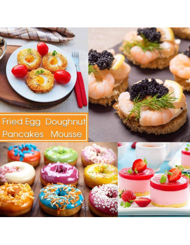 Juego de Cortadores de Galletas Redondos HULISEN - 11 Piezas Acero Inoxidable