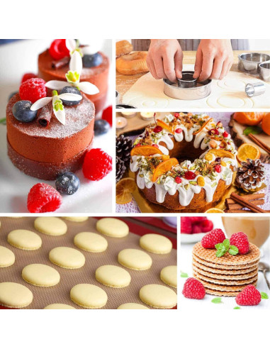 Juego de Cortadores de Galletas Redondos HULISEN - 11 Piezas Acero Inoxidable