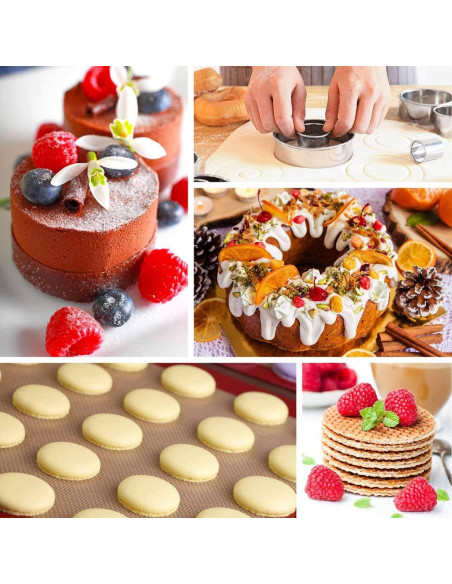 Juego de Cortadores de Galletas Redondos HULISEN - 11 Piezas Acero Inoxidable