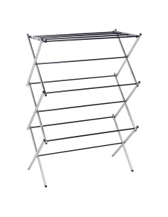 Estante Plegable para Secar Ropa Amazon Basics 106.2 cm Cromo