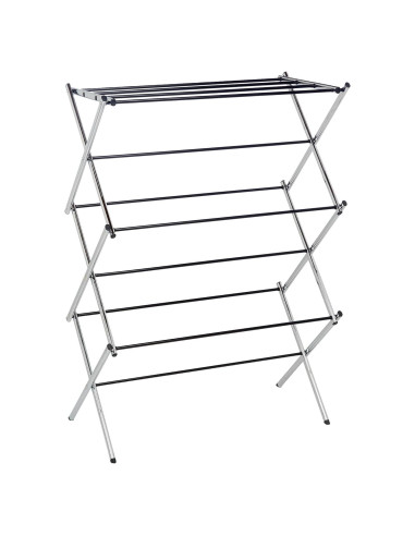 Estante Plegable para Secar Ropa Amazon Basics 106.2 cm Cromo
