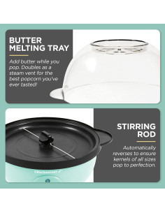 Máquina de Palomitas Elite Gourmet EPM330M 3Qt Menta 2