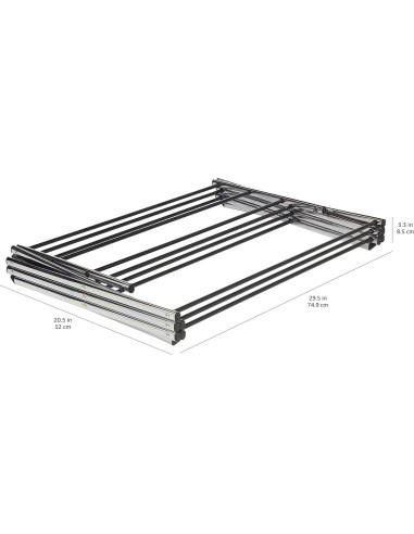 Estante Plegable para Secar Ropa Amazon Basics 106.2 cm Cromo