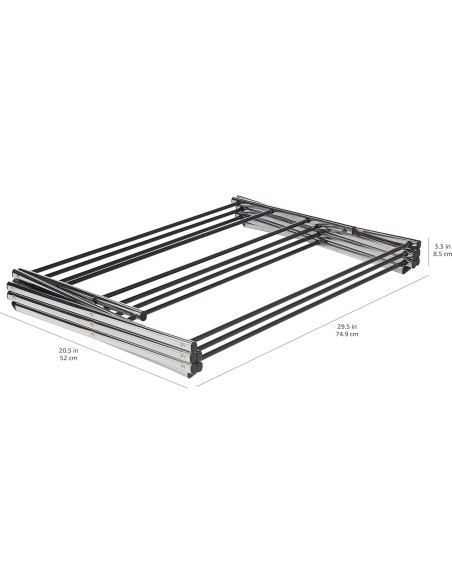 Estante Plegable para Secar Ropa Amazon Basics 106.2 cm Cromo
