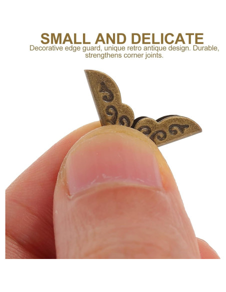 Protectores de Esquina Vintage EXCEART 100 Unidades Bronce