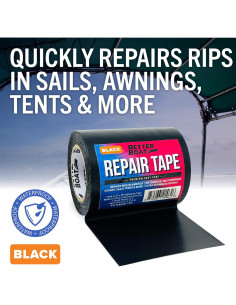 Cinta de Reparación de Vinilo Better Boat 9m x 7.6cm Negra 2