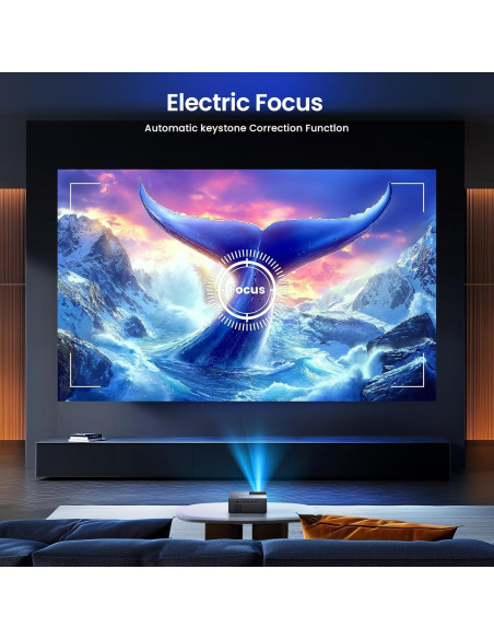 Proyector YOWHICK 20000LM Nativo 1080P WiFi 6 Bluetooth Gris