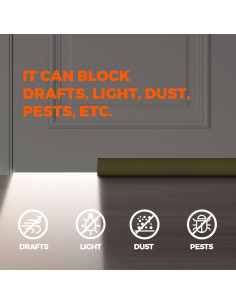 Burlete Ajustable Holikme para Puertas Doble Cara Beige 2