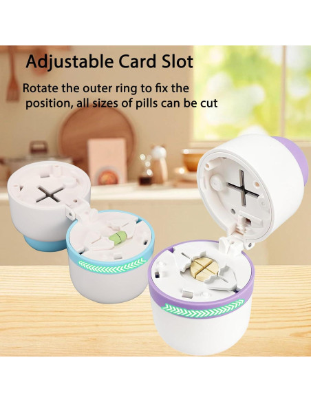 Cortador de Pastillas Veroral Azul con Almacenamiento Hermético Cortador de Pastillas Veroral Azul con Almacenamiento Hermético