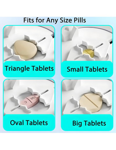 Cortador de Pastillas Veroral Azul con Almacenamiento Hermético