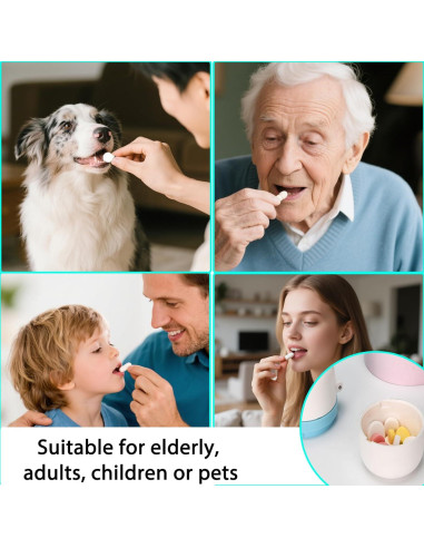 Cortador de Pastillas Veroral Azul con Almacenamiento Hermético