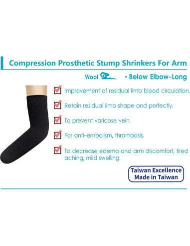 Reductor de muñón protésico JianiMed L/XL - Compresión 20-30 mmHg