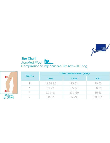 Reductor de muñón protésico JianiMed L/XL - Compresión 20-30 mmHg