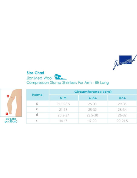 Reductor de muñón protésico JianiMed L/XL - Compresión 20-30 mmHg