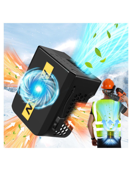 Ventilador de Cintura PANGTIKU 10000mAh 4 Velocidades Portátil