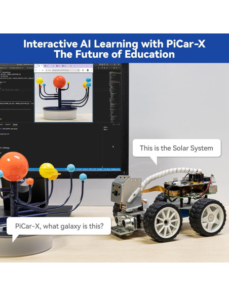 Kit Coche Robot AI PiCar-X SunFounder para Raspberry Pi 5/4/3B+