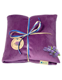 Almohada Térmica Koya Naturals de Semillas de Lino con Lavanda - 38x19cm - Color Púrpura