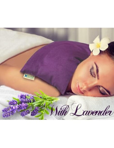 Almohada Térmica Koya Naturals de Semillas de Lino con Lavanda - 38x19cm - Color Púrpura 2
