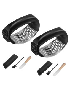 Juego de Prensa de Ajo Ywmoml - Acero Inoxidable, 2 Paquetes